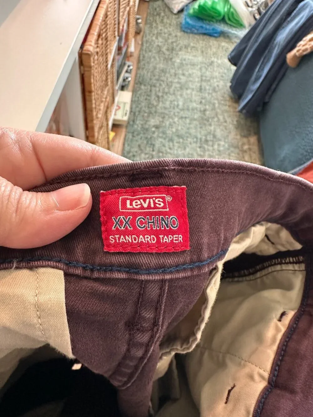 Levi's XX Chino Standard Taper Maroon Pants 28W 32L